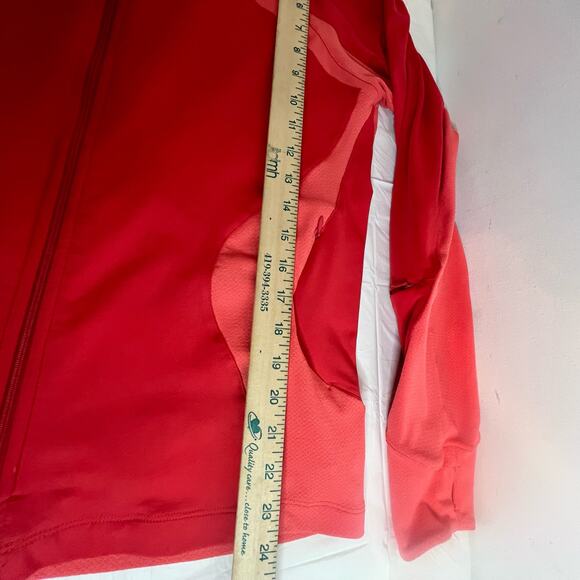 Adidas ClimaCool Women's Peach/Pink/Orange Large Athletic Workout Jacket - Picture 7 of 12